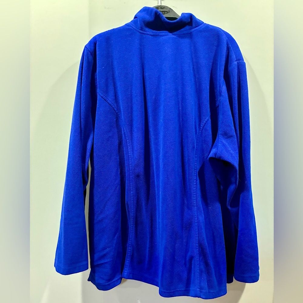 Just My Size Snowflake Fleece | Royal Blue Half Zip | 3X - Picture 3 of 6